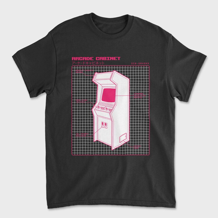 Retro Arcade Cabinet, Унисекс Мъжка Тениска