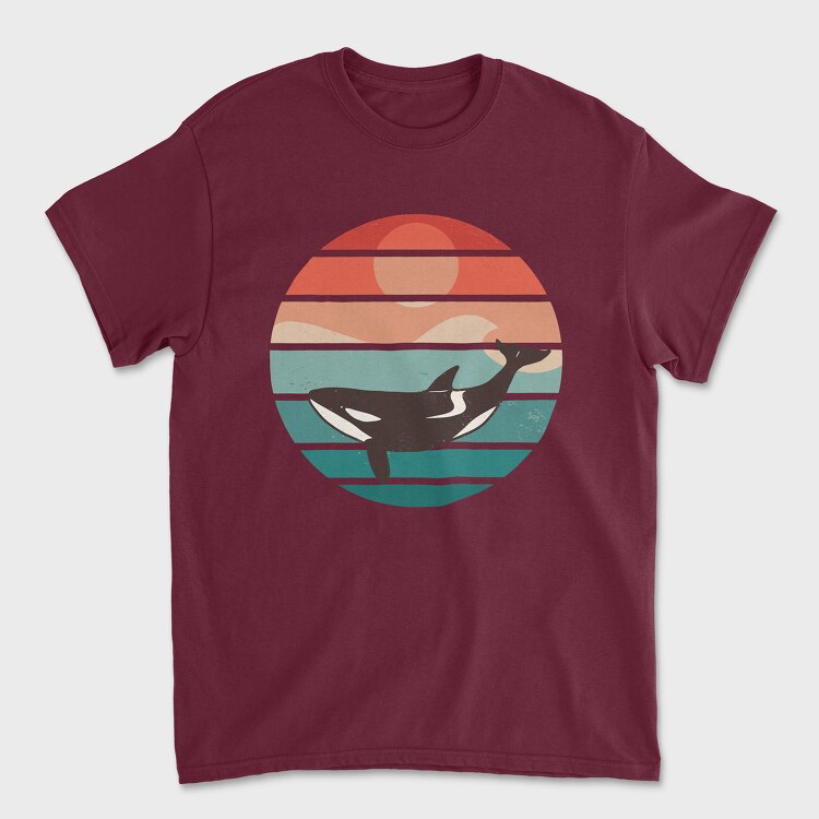 Retro Orca, Унисекс Мъжка Тениска