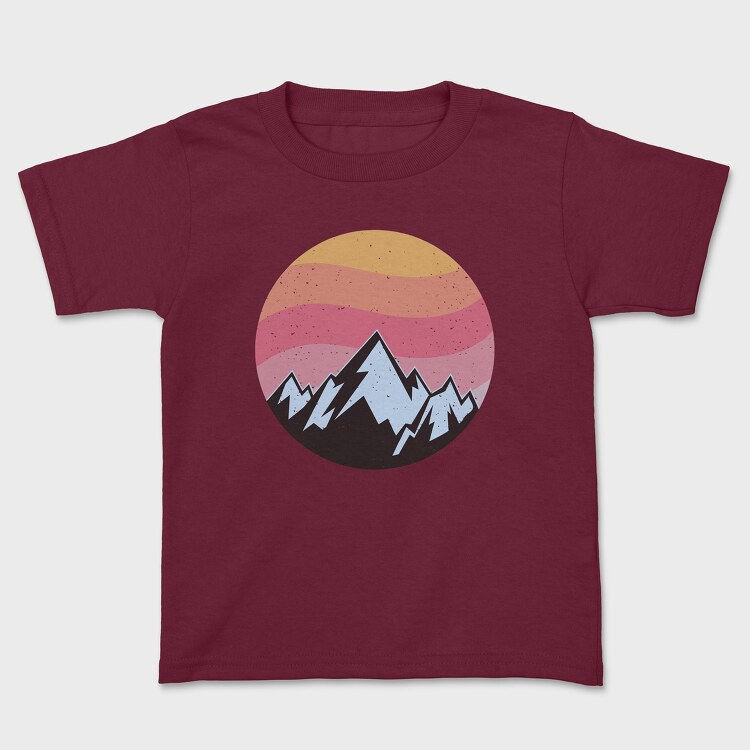 Retro Sunset Mountain, Детска Тениска