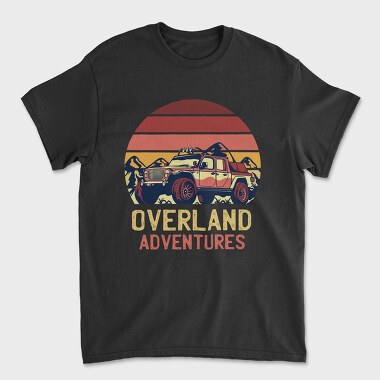 Retro Sunset Overland Adventures, Unisex Men's T-Shirt
