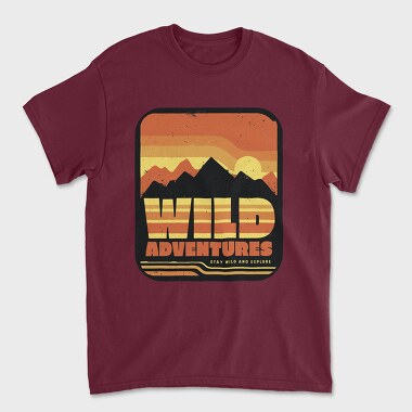Retro Sunset Wild Adventures, Unisex Men's T-Shirt