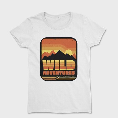 Retro Sunset Wild Adventures, Дамска Тениска