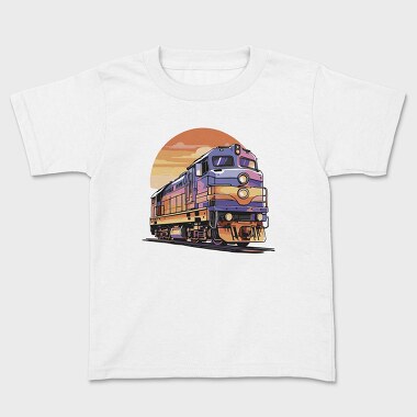 Retro Train, Kids' T-Shirt