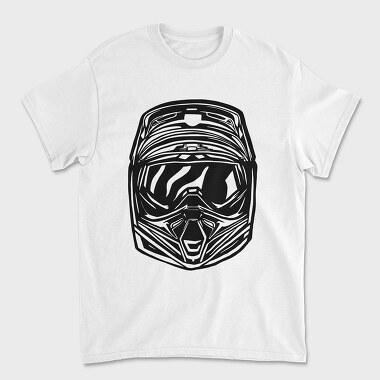 Унисекс Мъжка Тениска, Motocross Helmet