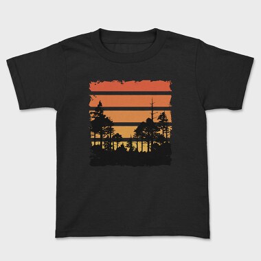 Retrosunset Woods, Kids' T-Shirt