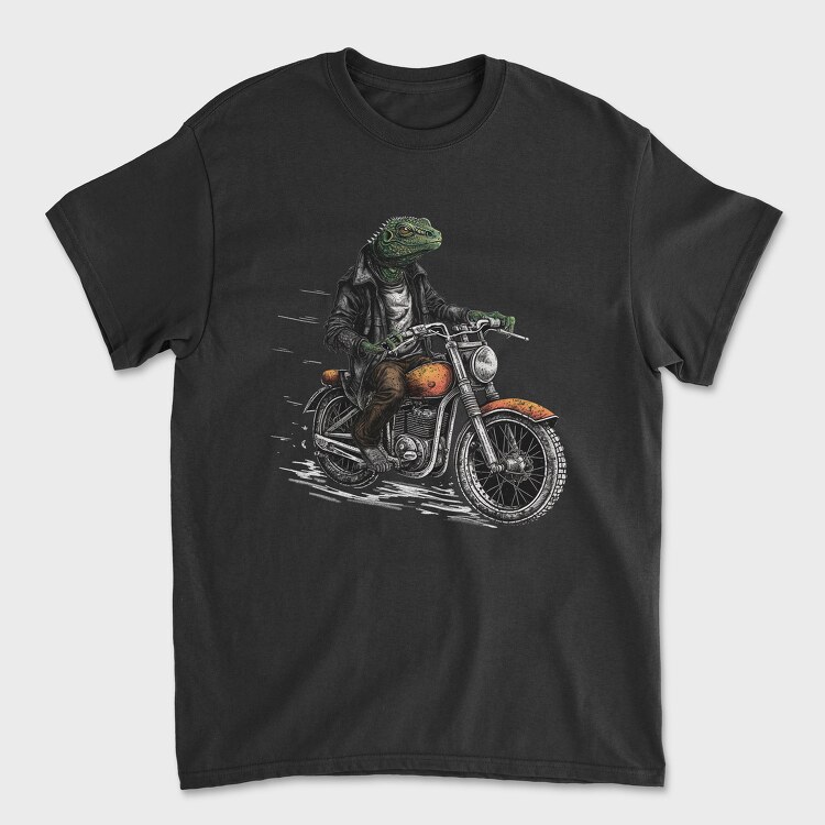 Motorbike Lizard, Unisex Men's T-Shirt