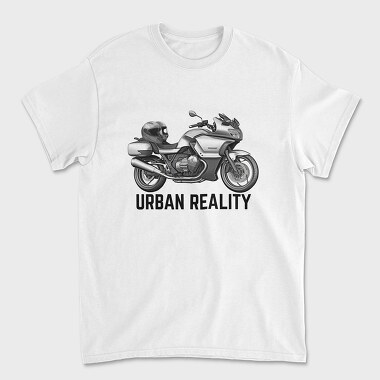 Unisex Men's T-Shirt, Motorcycle and Helmets