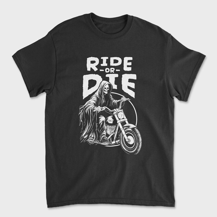 Ride or Die Monochrome, Унисекс Мъжка Тениска