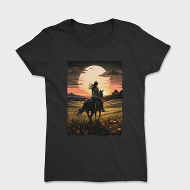 Rider Girl on Horse, Women's T-Shirt