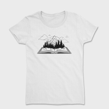 Mountain Book Landscape, Women's T-Shirt