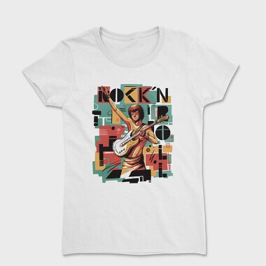Rock N Roll Guitar, Women's T-Shirt