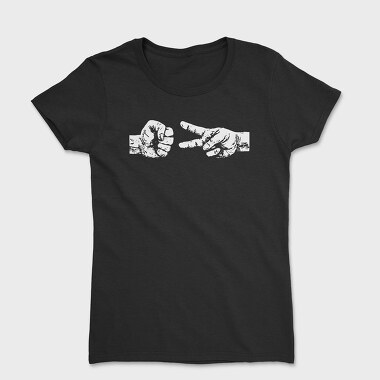Women's T-Shirt, Rock Scisoors Hands