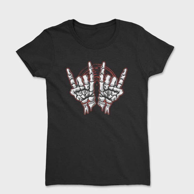 Rock Skeleton Hands, Women's T-Shirt