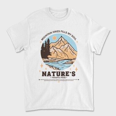 Mountain Hikes Fills My Soul, Unisex Men's T-Shirt