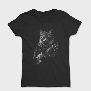 Rocker Cat, Women's T-Shirt