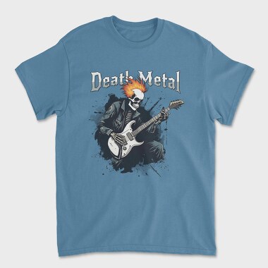 Унисекс Мъжка Тениска, Rocking Skeleton Death Metal