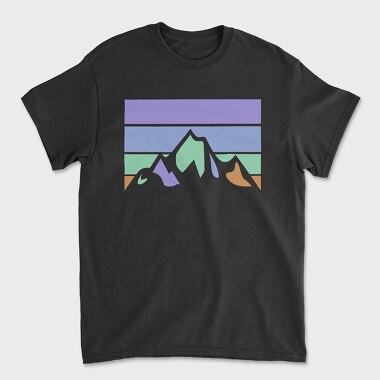 Mountain Retro Sunset, Unisex Men's T-Shirt