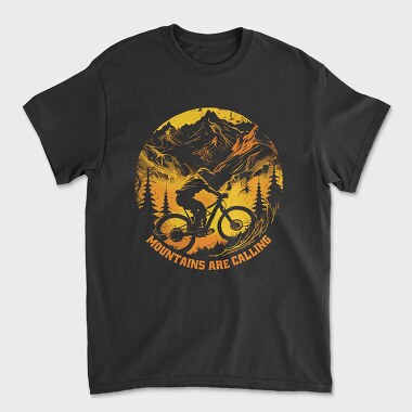 Mountainbike Mountains Are Calling, Unisex Men's T-Shirt