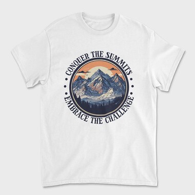 Mountains Text Vintage, Unisex Men's T-Shirt