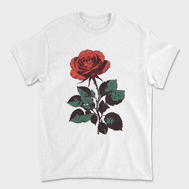 Rose Draw, Unisex Men's T-Shirt