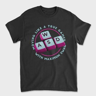 Moving Live a True Gamer, Unisex Men's T-Shirt