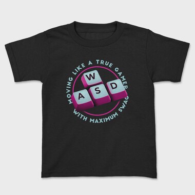Moving Live a True Gamer, Kids' T-Shirt