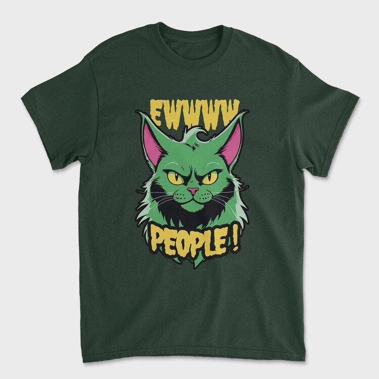 Ew People Green Cat, Unisex Men's T-Shirt