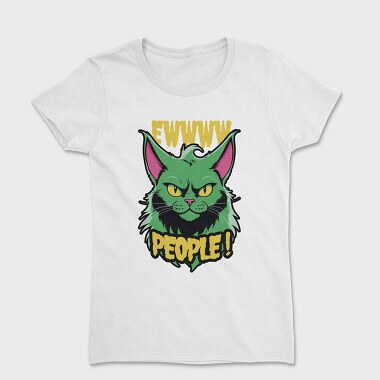 Ew People Green Cat, Women's T-Shirt