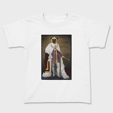 Royalty Pug Painting, Kids' T-Shirt