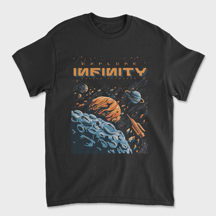 Explore Infinity Settle Anywhere, Unisex Men's T-Shirt
