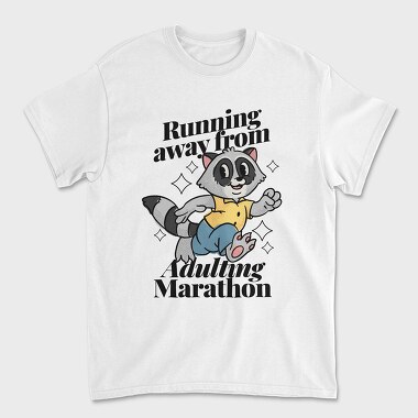 Running Away From Adulting, Unisex Men's T-Shirt