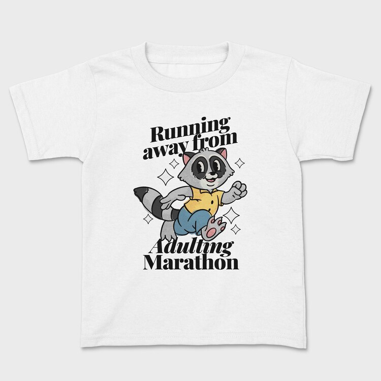 Running Away From Adulting, Kids' T-Shirt