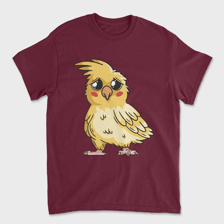 Unisex Men's T-Shirt, Sad Cockatiel