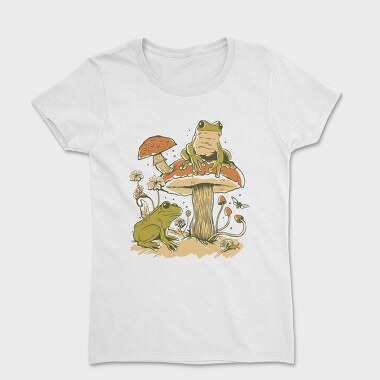Mushrooms Frogs Nature, Women's T-Shirt