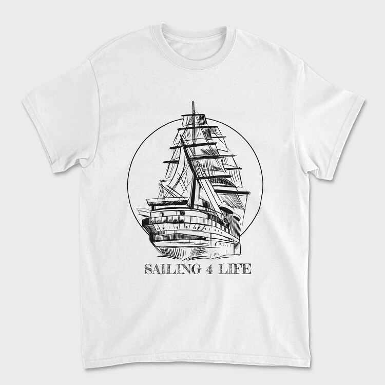 Sailing Boat, Унисекс Мъжка Тениска