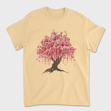 Sakura Tree Watercolor, Unisex Men's T-Shirt
