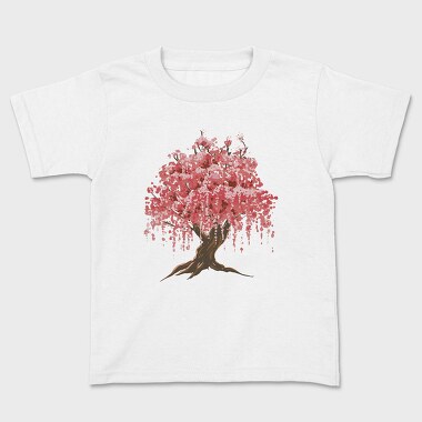 Sakura Tree Watercolor, Kids' T-Shirt
