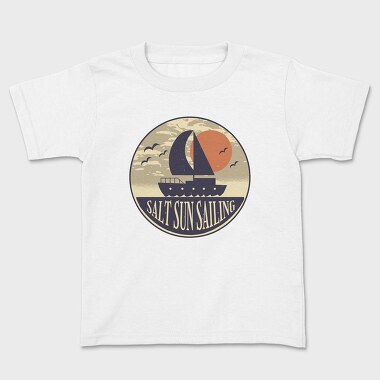Salt Sun Sailing Boat, Kids' T-Shirt