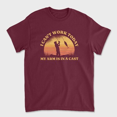 My Arm Is in a Cast Fishing, Unisex Men's T-Shirt