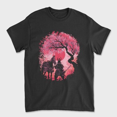 Unisex Men's T-Shirt, Samurai Horse Landscape