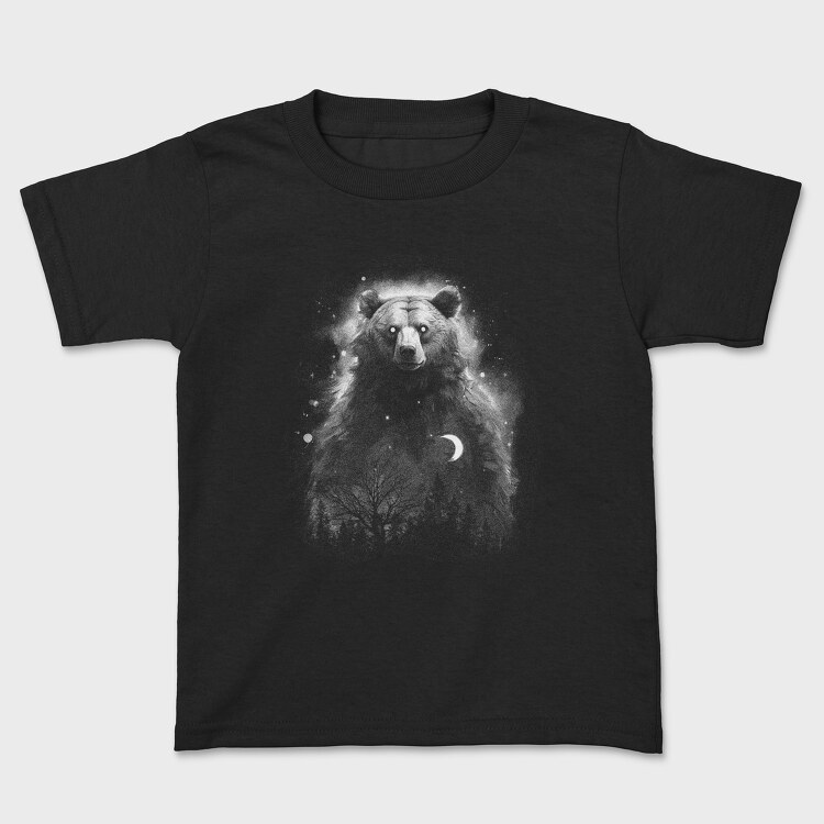 Mystic Bear Monochrome, Kids' T-Shirt