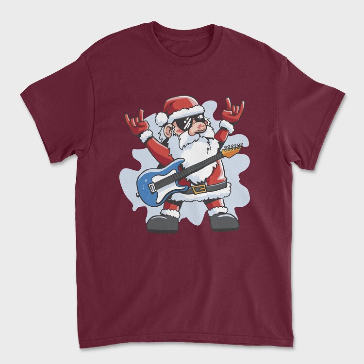 Santa Claus Rocker, Унисекс Мъжка Тениска