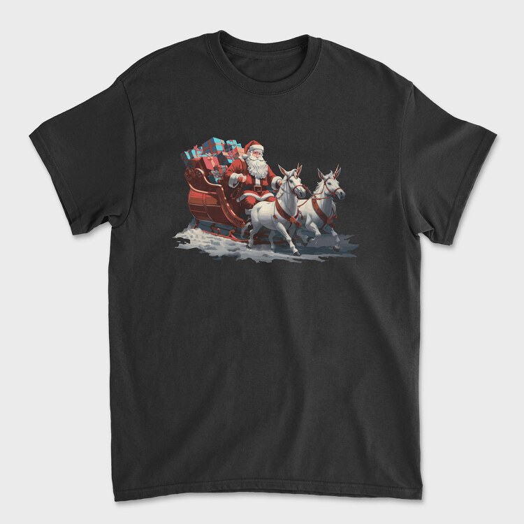 Santaclaus Christmas Sleigh, Unisex Men's T-Shirt