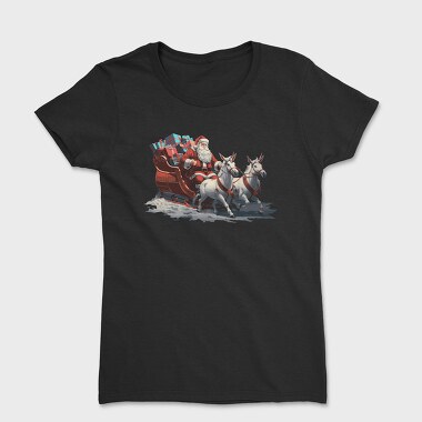 Santaclaus Christmas Sleigh, Women's T-Shirt