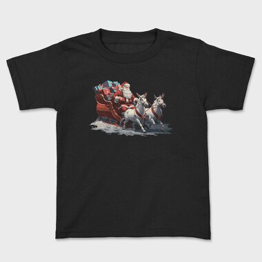 Kids' T-Shirt, Santaclaus Christmas Sleigh