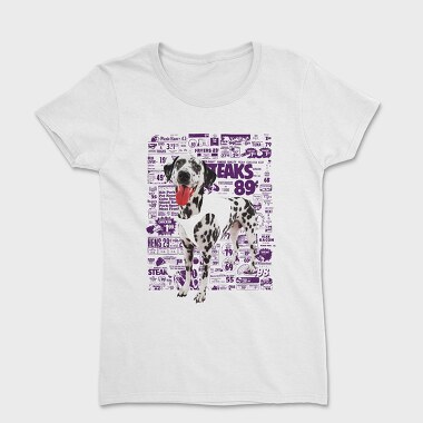 Newspaper Cutout Dalmatian, Women's T-Shirt