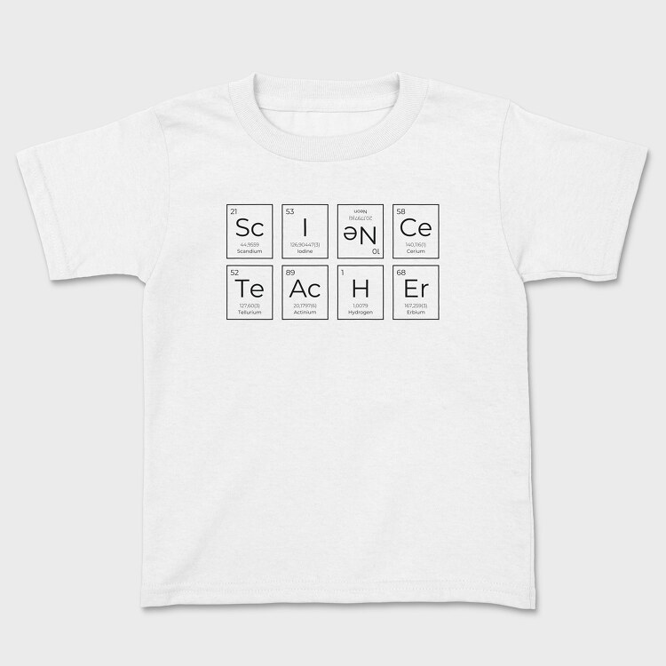 Science Teacher Elements, Kids' T-Shirt