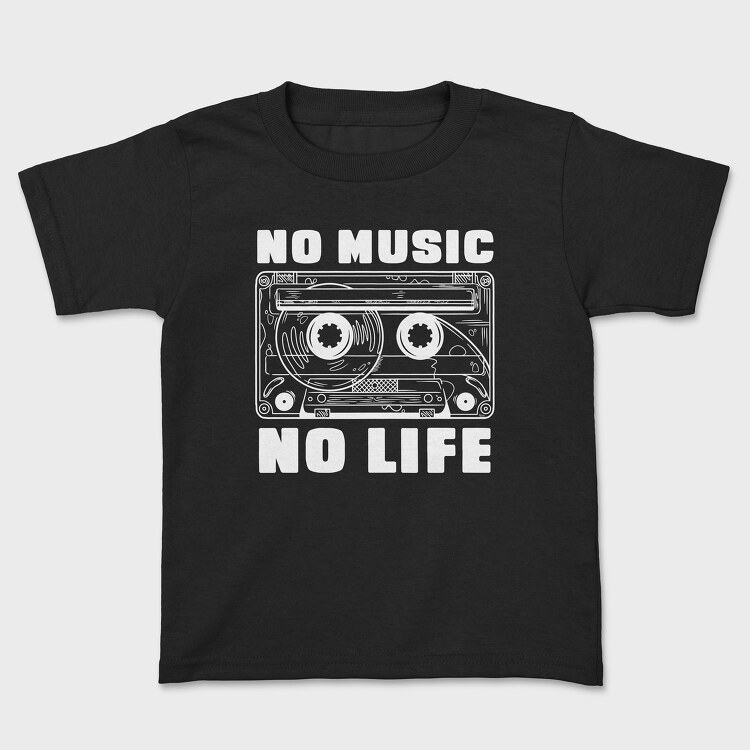 No Music No Life, Kids' T-Shirt
