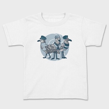 Seagulls Sailors, Kids' T-Shirt