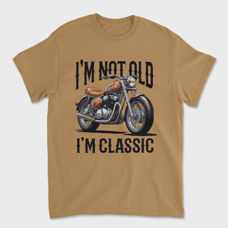 Not Old Classic Motorcycle, Unisex Men's T-Shirt